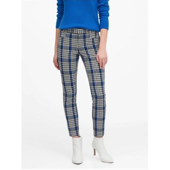 BANANA REPUBLIC NWT Modern Bi Stretch Classic Sloan Plaid Pants // 20 - Picture 1 of 13